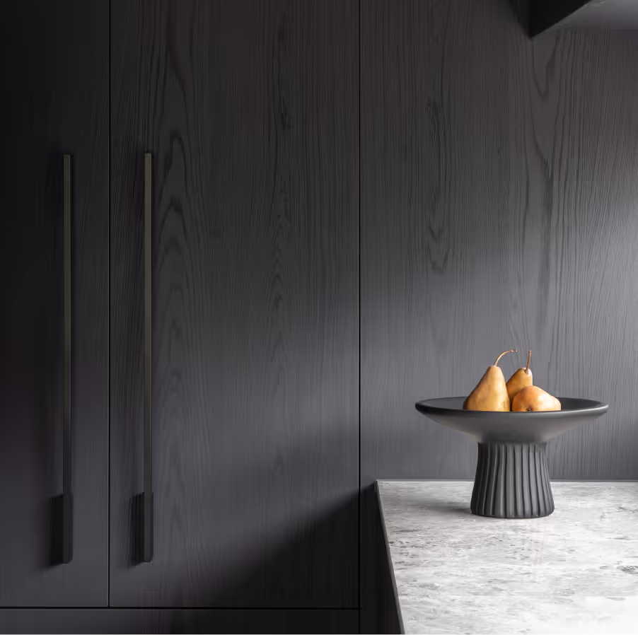 Black cabinetry in custom home by Yarraville builder